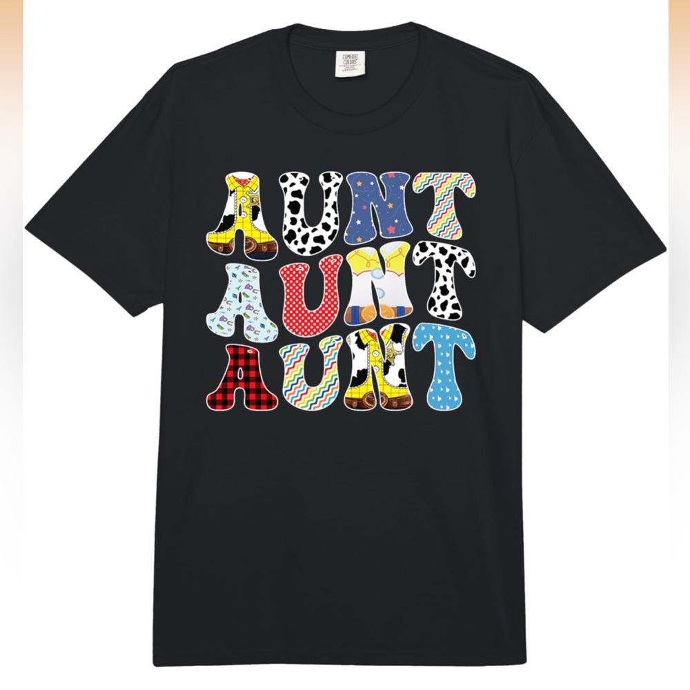 NWT Toy Story Funny Aunt Comfort Adult Heavyweight T-Shirt Disney Birthday Large